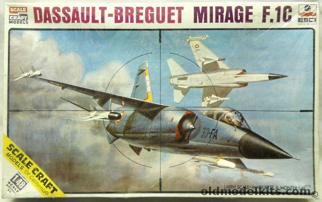 ESCI 1/48 Dassault-Breguet Mirage F.1C - (F1 / F-1)  South Africa F-1CZ / French 2/12 or 3/30 Sq / Greece 336 Sq / Spain Ala14-141 Sq, SC-4006 plastic model kit